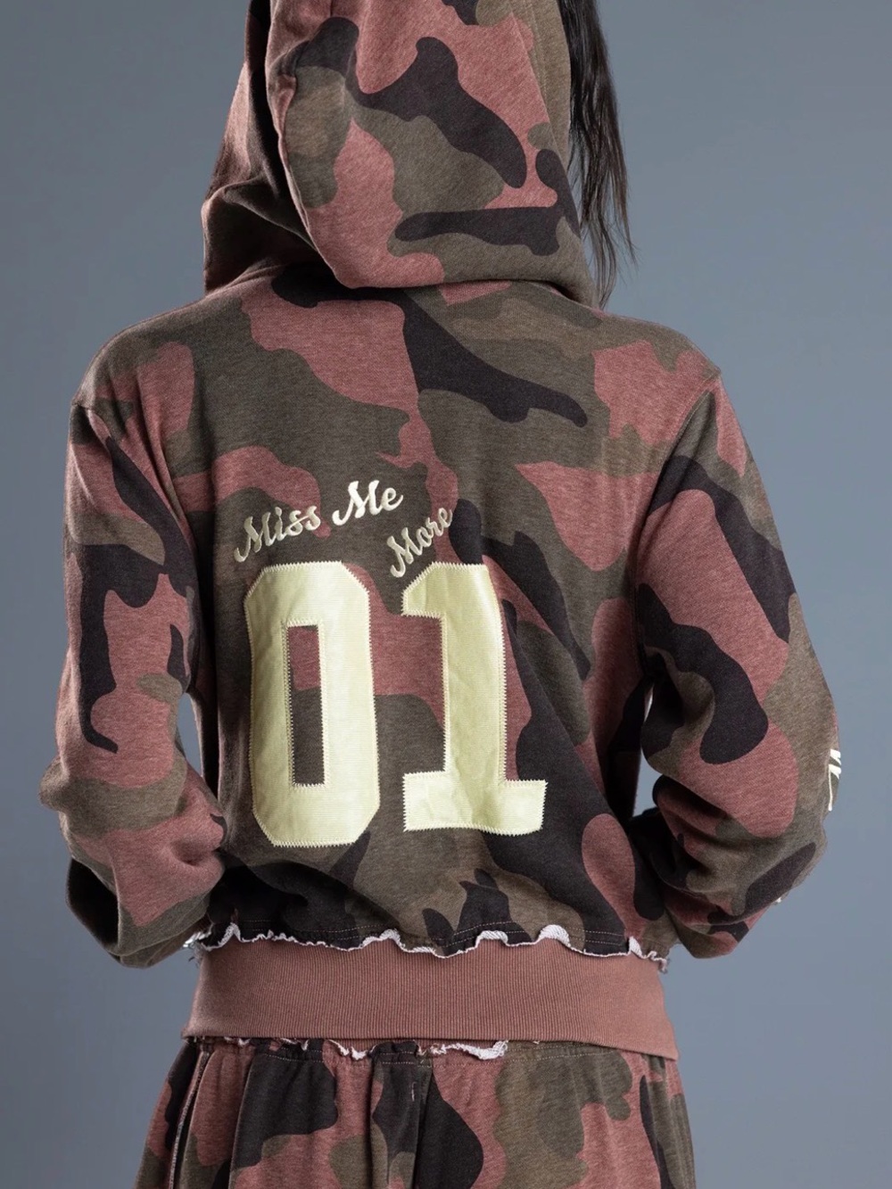 NWT*Miss Me Maroon Camo Zip Hoodie